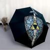 1 Stück The Legend of Zelda Automatischer Auf-/Zu Klappbarer Tragbarer Regenschirm mit 8-Rippen-Struktur für Damen/Herren, Ganzjahresgebrauch a0901141