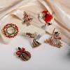 Fashion Christmas Collection Diamond Brooch Snowman Angel Broom Witch Brooch Pin Accessories