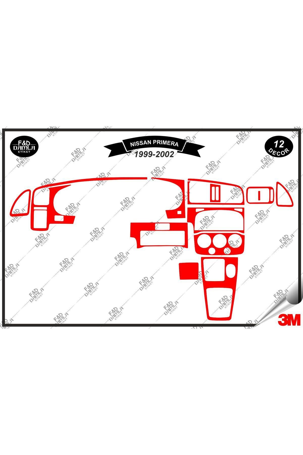 

Nissan Primera 1999-2002 Torpido Konsol Trim Göğüs Maun Kaplama Set 12 Parça Kırmızı