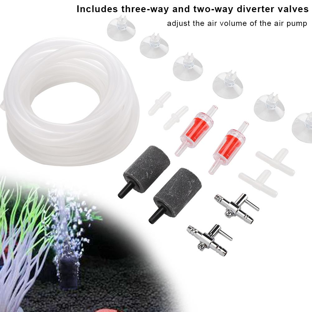 Aquarium Pump Fittings Fish Oxygen Accessories 3 Way Straight Direct Link for 4mm Pipe
