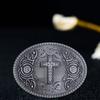 Western Belt Buckle Vintage Style Fashion Alloy Engraved Floral for Men Women
