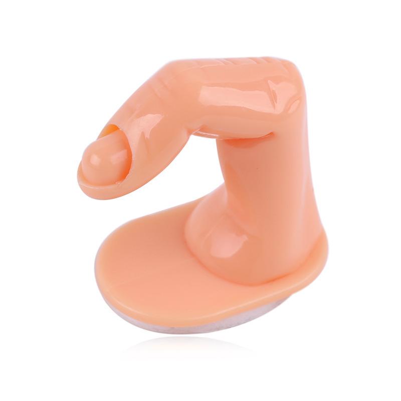 1pcs Nail Art Fake Hand Flexible Soft Adjustable Plastic Finger Practice Prosthetic Model Manicure Training Display Tool