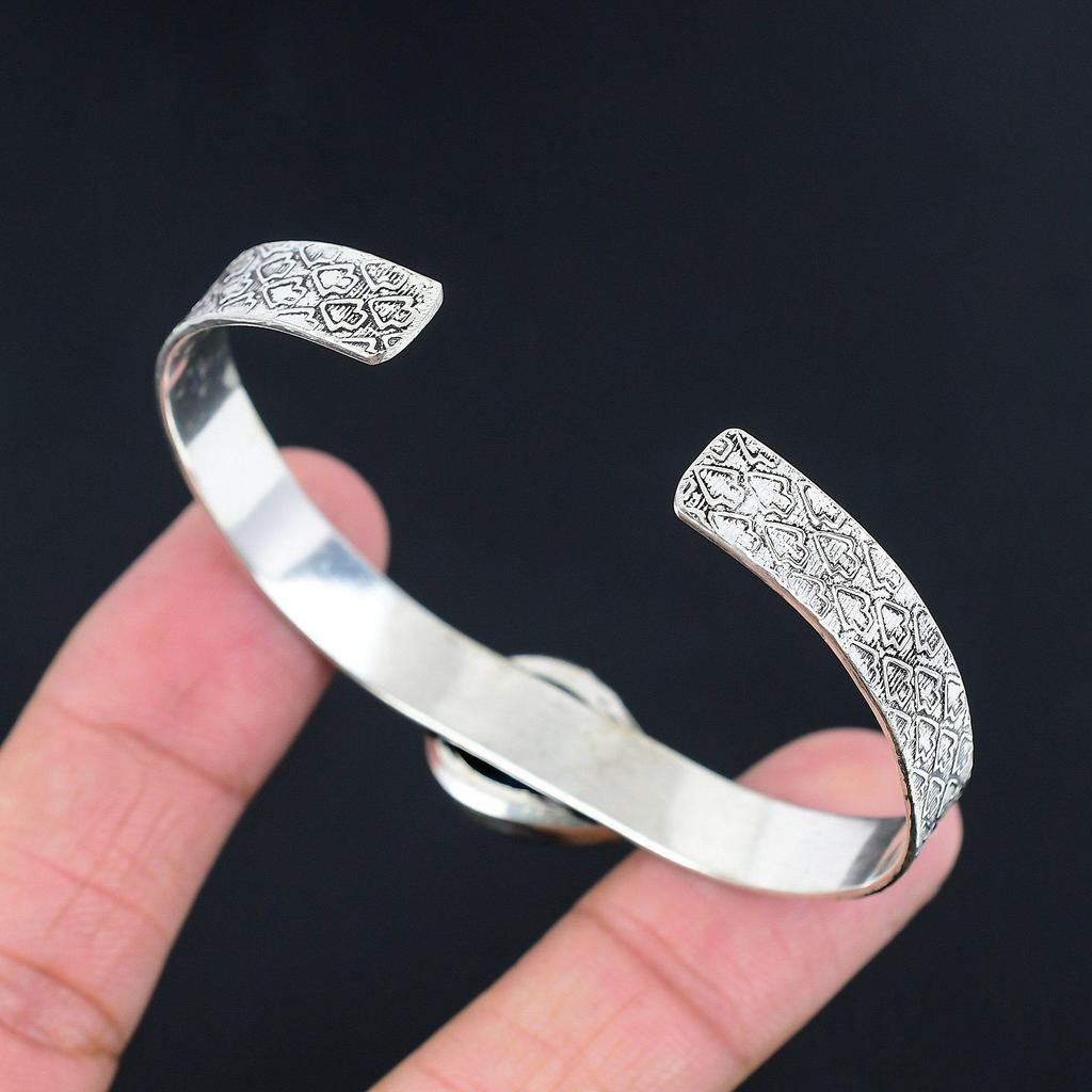 Sterling Silver Third Eye Chakra Pear Sodalite Stone Daughter Anniversary Bangle