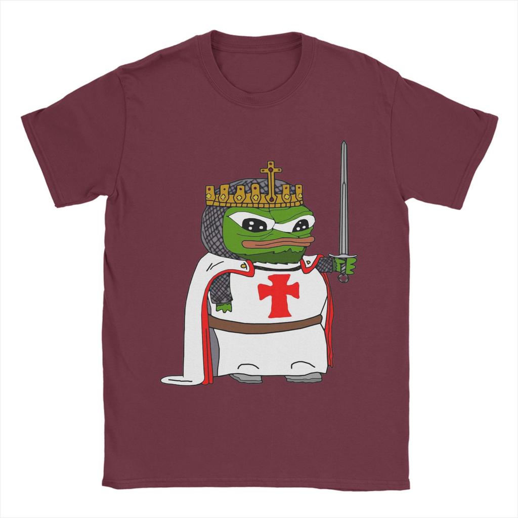 P-Pepe Knight's Templar Apu T-Shirt for Men  Creative 100% Cotton Tee Shirt O Neck Short Sleeve T Shirt Plus Size Clothing