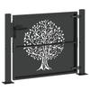Garden Gate Black 110 X 105 Cm Powder Coated Steel