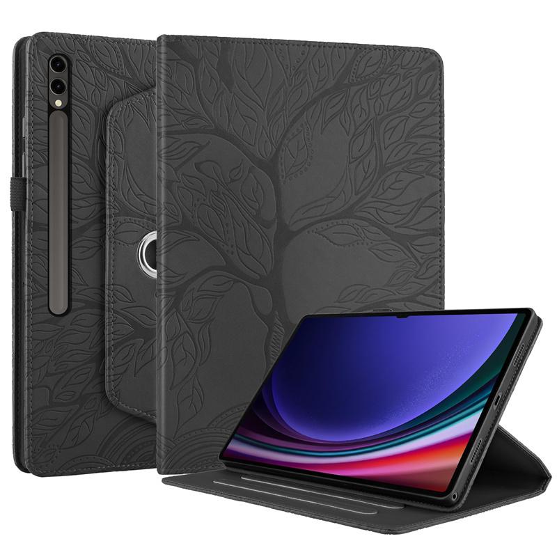 For Samsung Tab S10 Ultra Case 14.6inch 3D Emboss Tree Fold Fashion Funda For Galaxy Tab S8 Ultra S9 Ultra 14.6 Tablet Cover