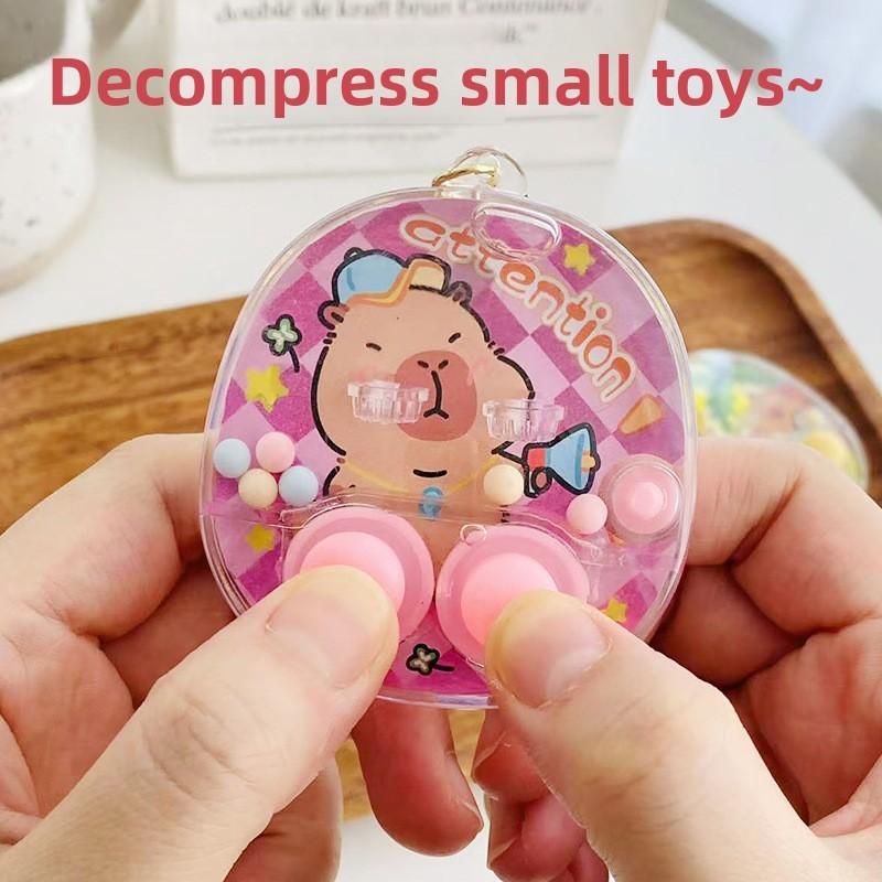 Capybara Cartoon Theme Print Handheld Water Ring Toss Game Console Pendant