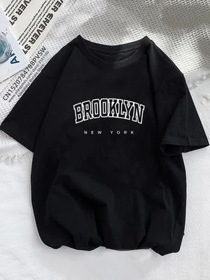 New Arrival Mens Clothes Tee Shirt Homme Graphic T-Shirts Men Tshirt for Men Ropa Hombre Brooklyn Letter Print Tshirt 70365