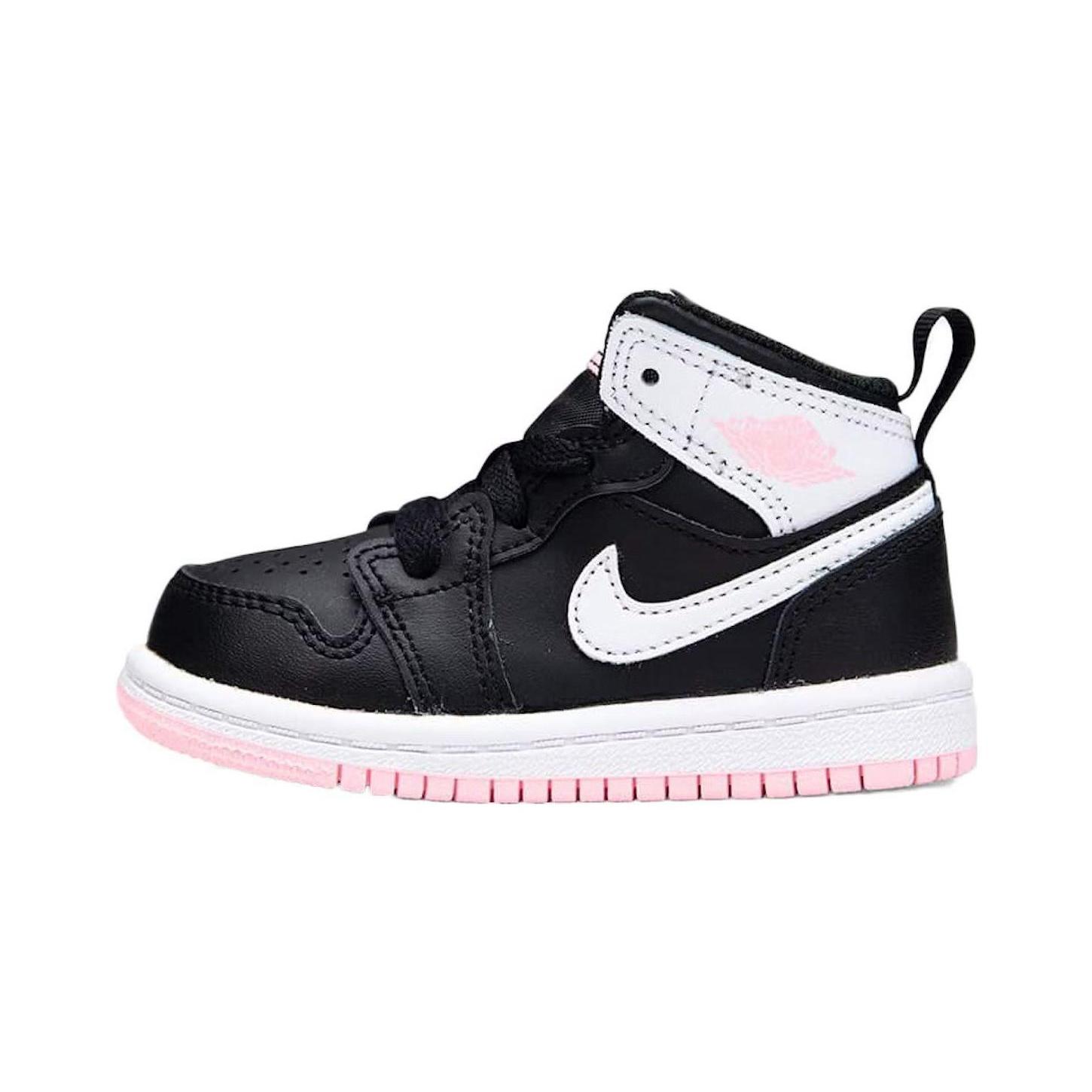 

New Jordan 1 Mid White Black Light Arctic Pink TD 644507-061 27