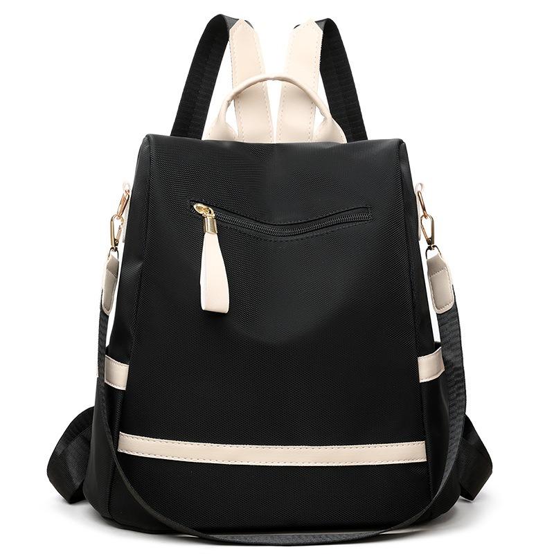 Anti-theft Backpack Female Color Contrast Large Capacity Backpack Casual Ladies Fashion Bag