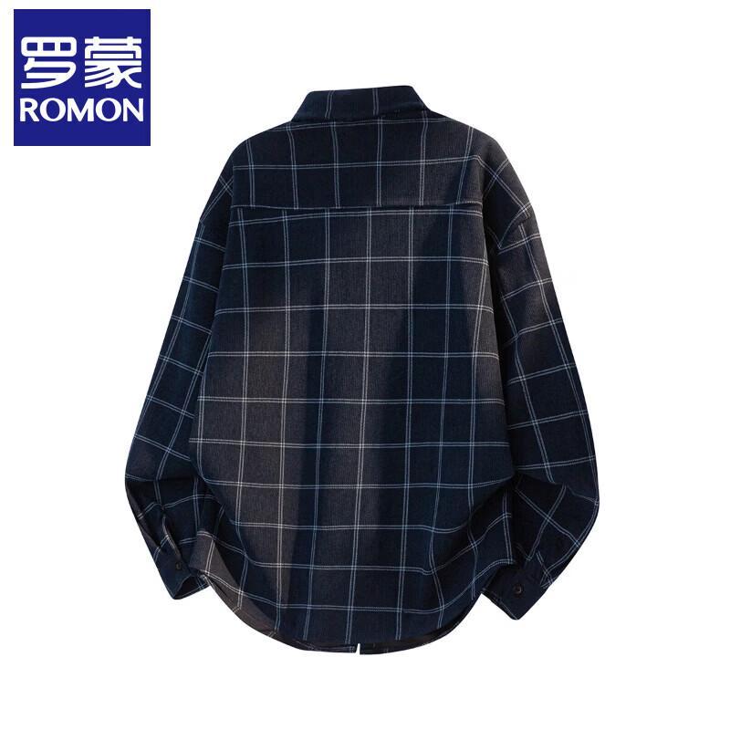 Men's Casual Plaid Long-Sleeve Oversized Shirt