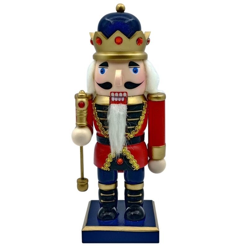 1PC 23cm Wood Christmas Nutcrackers Ornament Decorations Gift Walnuts King Soldiers Puppet Doll Decorations