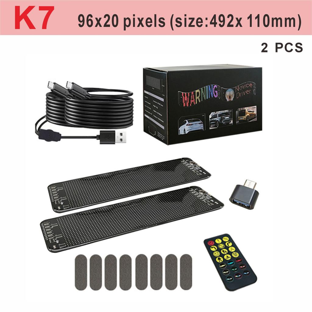 2 Pack Truck Window LED Screen Demon Eye Soft Screen Portable Car Sticker Flexible Screen APP Editable Car LED Flexible Screen