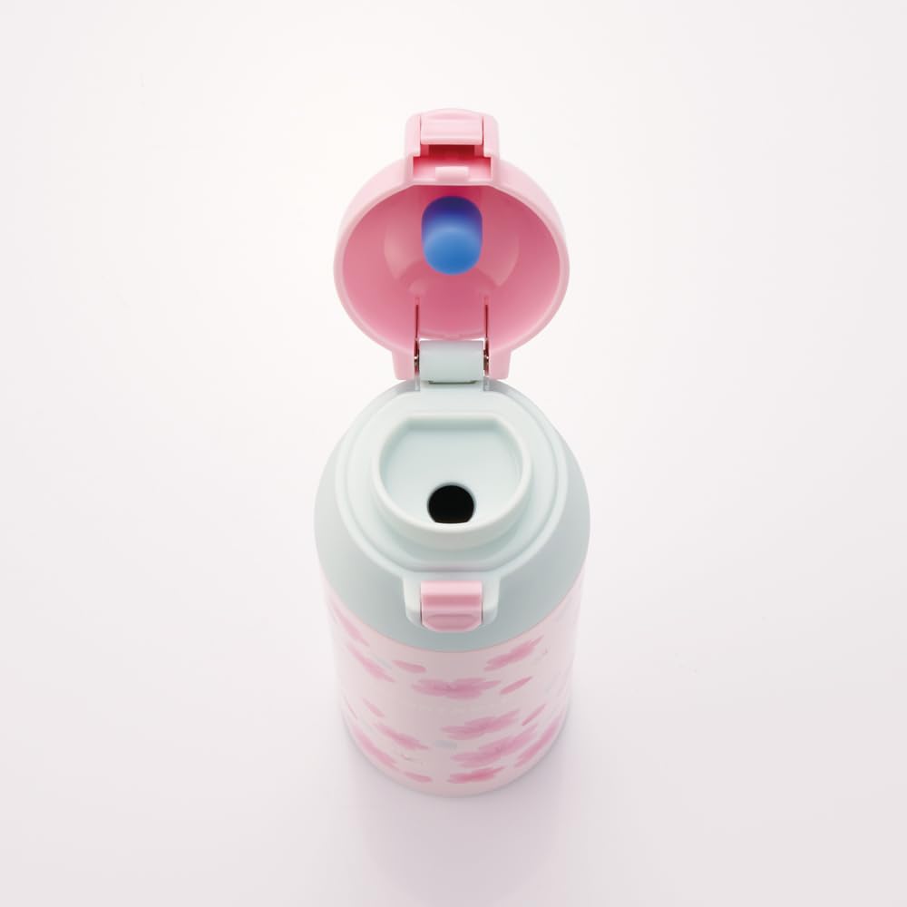 Skater Mug Bottle, Cherry Blossom Pattern, Comfortable, 500ml, Insulated, Stainless Steel Water Bottle, SDPC5-A
