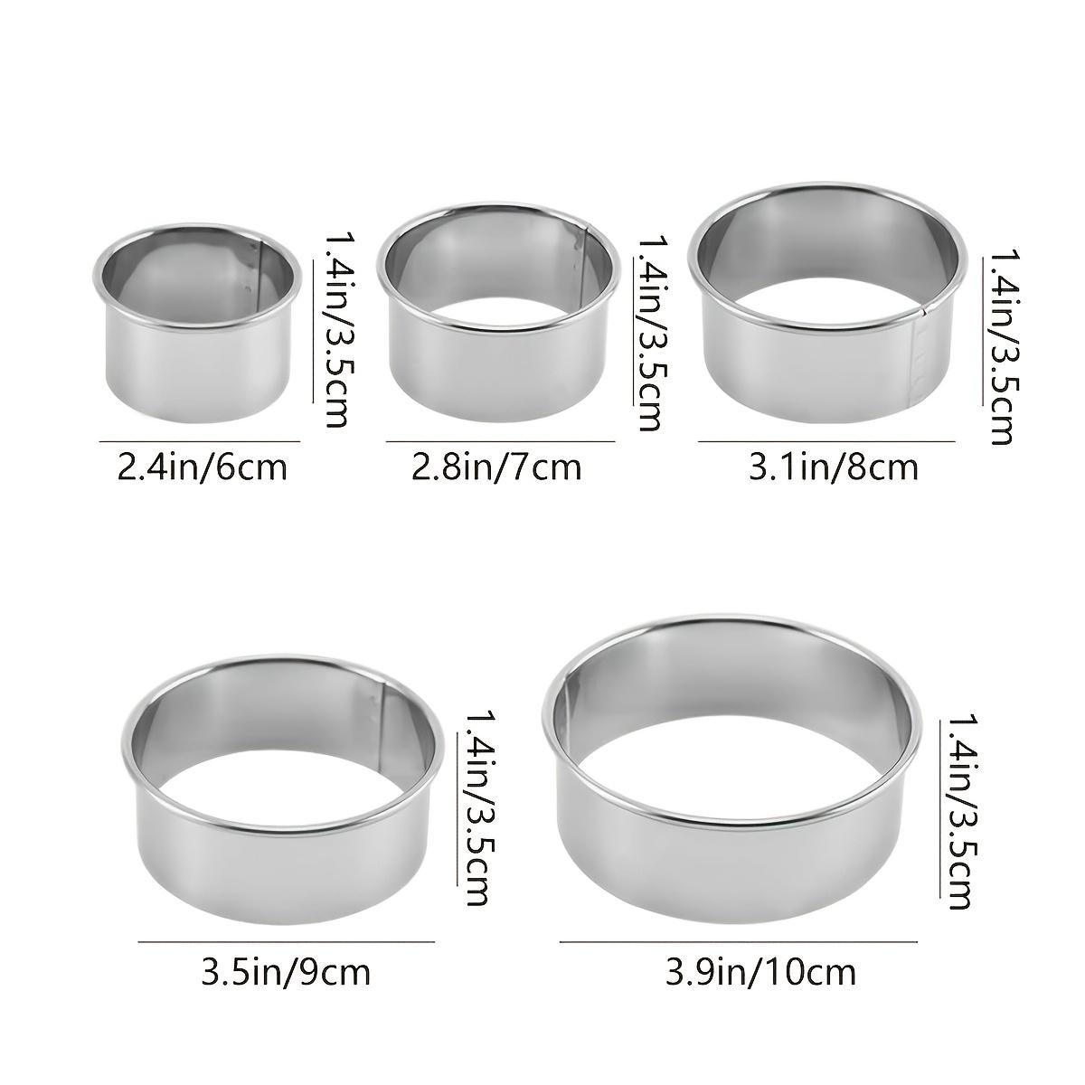 

5 шт./Набор Формы для пельменей из нержавеющей стали, Круглые формы для нарезки теста вонтон для DIY, Формы для выпечки печенья для использования на кухне