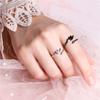 Retro Angel Demon Wings Couple Rings For Women Men Fashion Creative Personality Flying Wing Open Ring Set Lovers Punk Jewelry