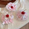 Bow Decor Mini Hat Lace Trim Lolita Headdress Elegant Bow Hairpin  For Women