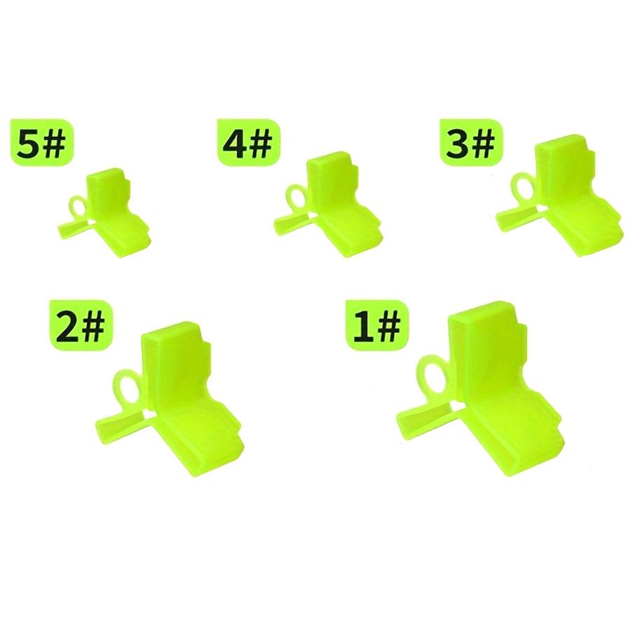 50 Stück Angelhaken Kappe Drillingshaken Schutzhülle Set Sicherheitshaken Schutzhüllen Kunststoff 1-5# Köder Angelzubehör