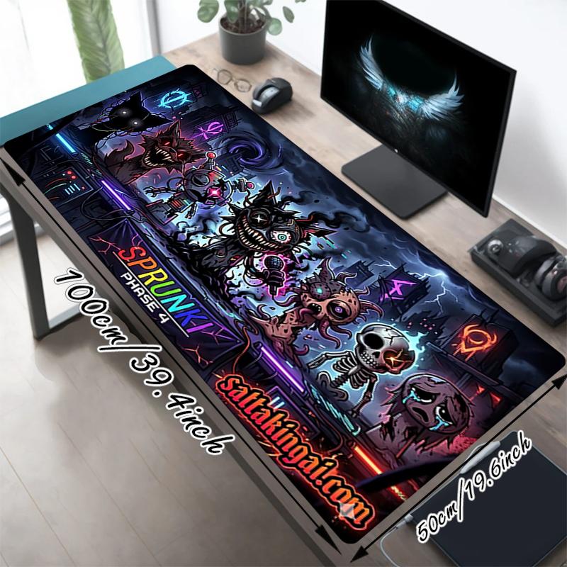 1Pc Dark Fantasy Creatures Gaming Mouse Pad Keyboard Desk Mat Non-slip Rubber Lock Edge Waterproof Computer Mousepad for Office Home Decor Y190