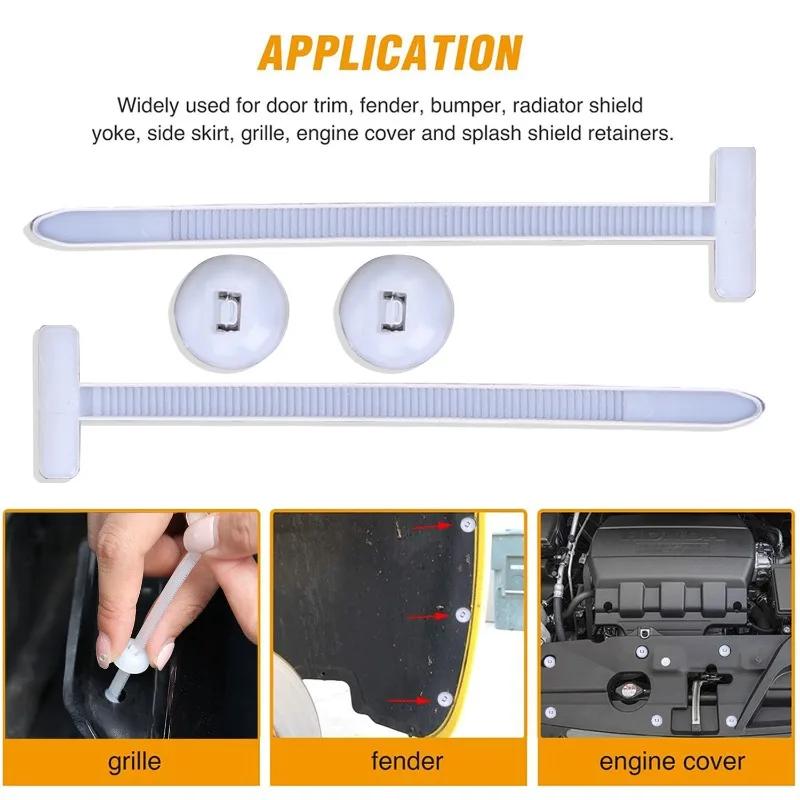 100PCS Multi-Purpose Nylon Zip Tie Car Engine Guards Underbody Panel Fastener Clip Replacement Heavy Duty Self-locking Cable Tie