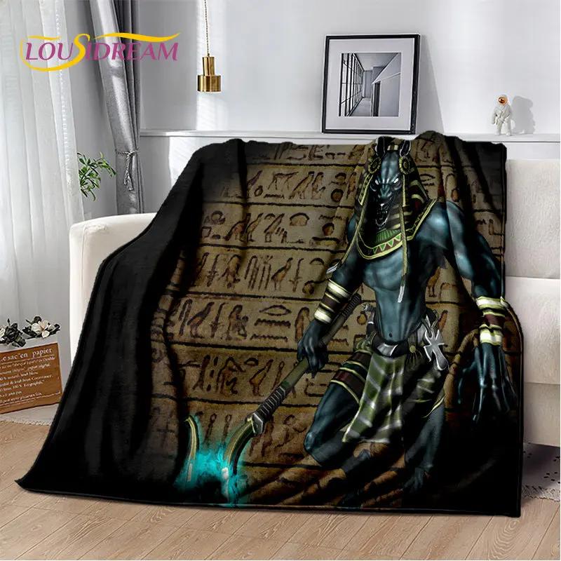 Anubis Egypt Death Mythology Horus Soft Plush Blanket,Flannel Blanket Throw Blanket for Living Room Bedroom Bed Sofa Picnic Kids