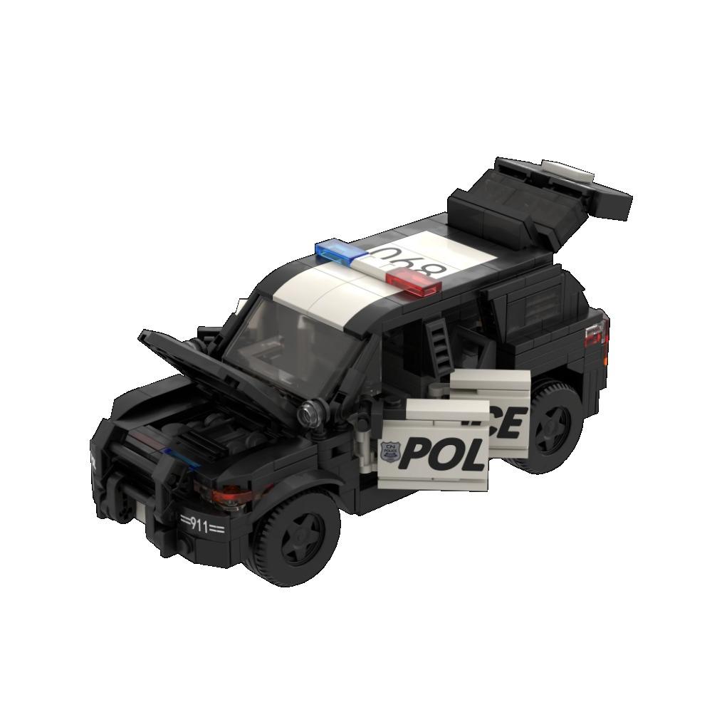 MOC City Polices Explorer Car Building Blocks US SWAT Shields Vehicle Patrol Sets Speed Champions Bricks Model Toys for Kids