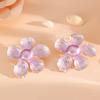 European and American new metal flower earrings, high-end earrings, women's exaggerated flower stud earrings, petal jewelry