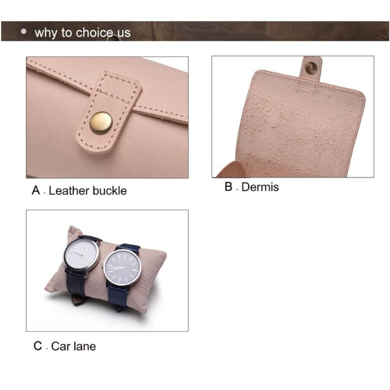 Portable Leather Watch Box Elegant 2 Slot Wristwatch Storage Case Stylish Watches Organizer Jewelry Protective Container