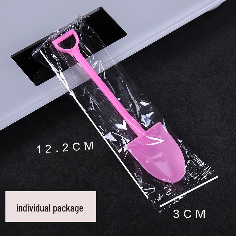 OIMG Cute Pink Shovel Disposable Dessert Spoons