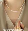 Vintage-Inspired Noble 'Fu' Pendant Freshwater Pearl Necklace - Personalized Jewelry In 18K Gold-Plated Titanium Steel
