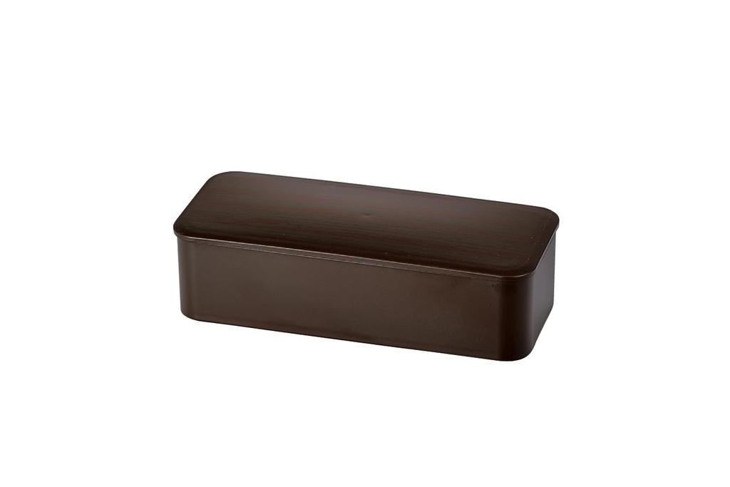 Tatsumiya WOOD STYLE Slim Lunch Brown Wood 30461 Single-Tier Box, Grain, 550mm,