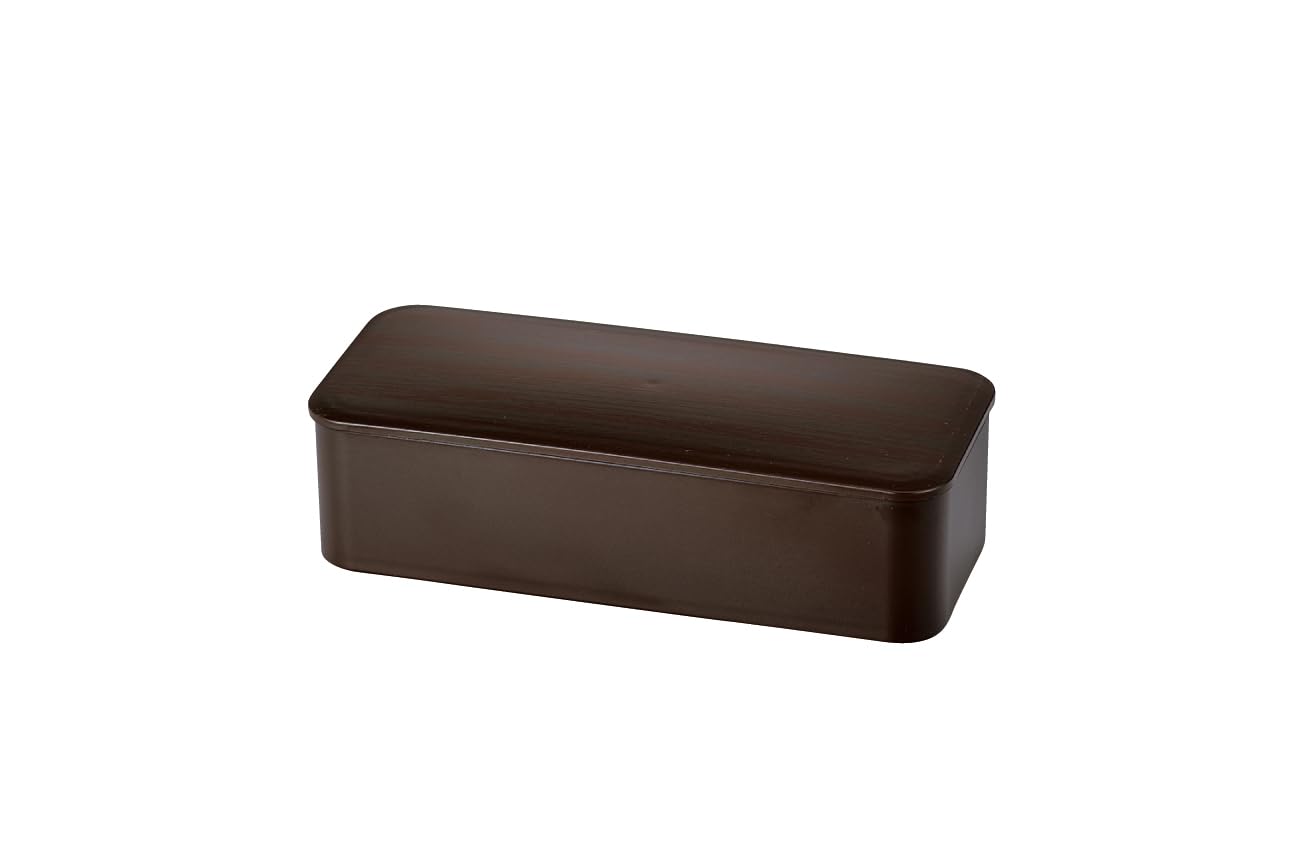 

Tatsumiya WOOD STYLE Slim Lunch Brown Wood 30461 Single-Tier Box, Grain, 550mm,