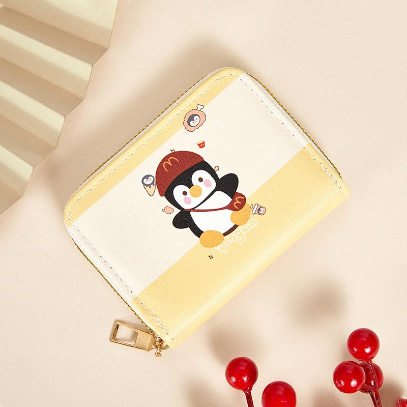 2024 New Fashion Anti-Demagnetization Cartoon Accordion Card Sleeve for Women with Cross-Border Zipper