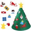 24pcs DIY Felt Christmas Tree Ornaments 3.3ft Indoor Outdoor Christmas Gift Decoration Supplies for Children