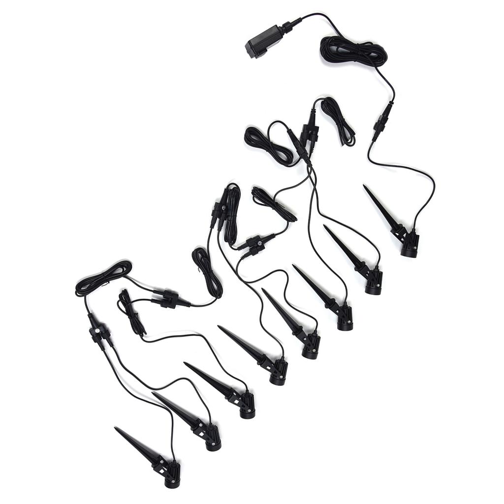 8Pcs LED Garden Lawn Lamp IP65 Waterproof Landscape Lighting for Courtyard Villa Pathway Warm