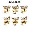 Festive Reindeer Napkin Rings Gold Silver Christmas Deer Napkin Holders for Holiday Table Dining Decor