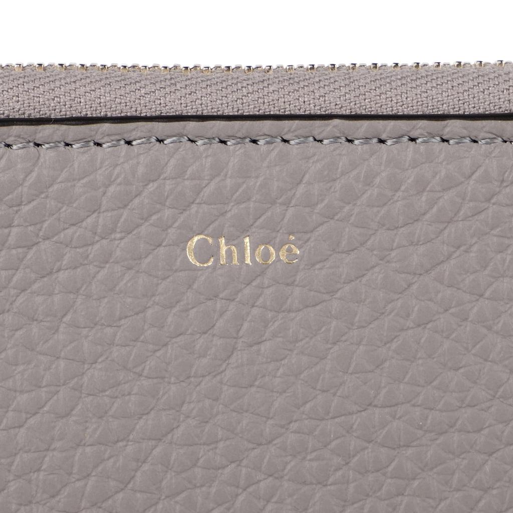 Chloe Card Case CHC21WP944F57 053 Leather Wallet Gray [Used]