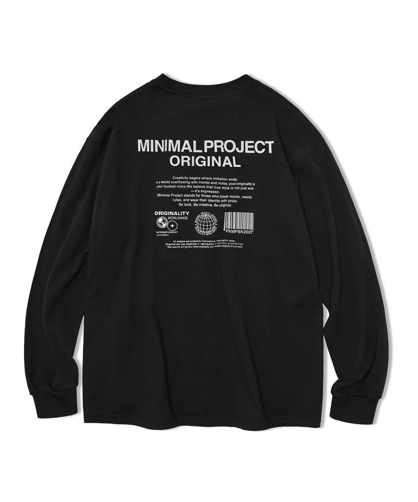 MINIMALPROJECT Phase Oversized Long Sleeve T-Shirt Mlt119 [Black]