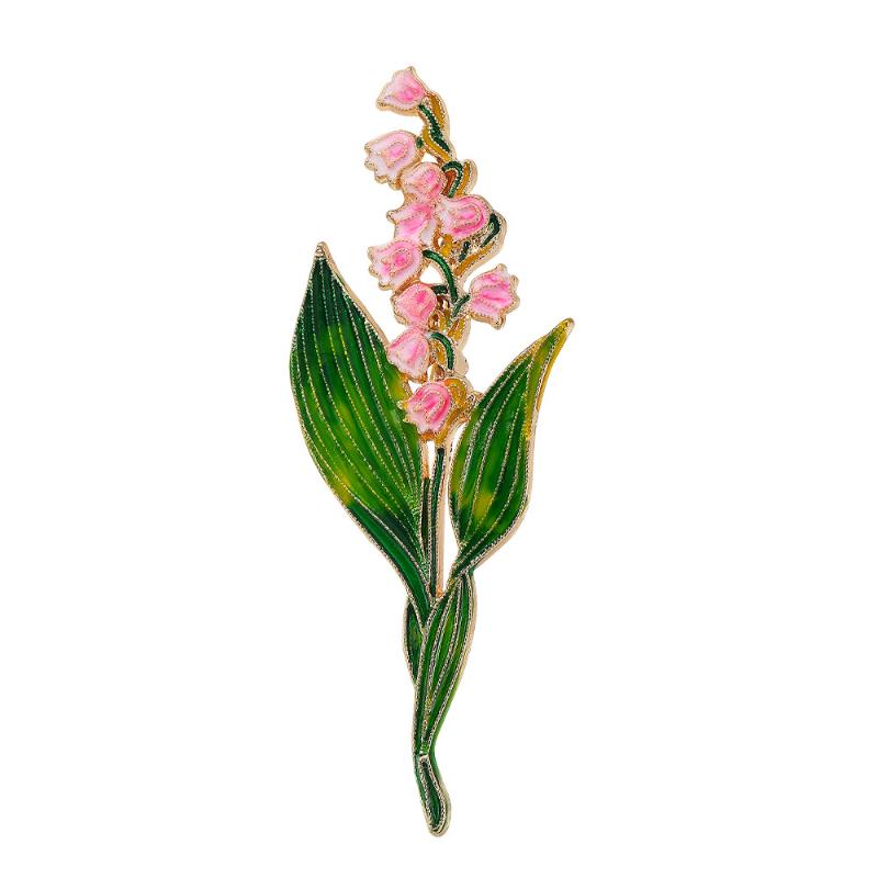 

1Pcs Lady 2-Color Alloy Pretty Plants Office Party Brooch Pins Elegant Enamel Lily Flowers Brooches For Women Gifts A1