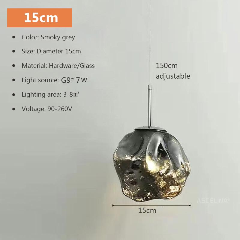 

Подвесной светильник из светодиодного стекла Nordic, розовое золото, 15/18/23 см, янтарный, для гостиной, декоративный светильник, дымчато-серый, для спальни, домашнее освещение, блеск Cool white