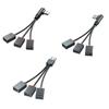 3 In 1 USB Splitter Cable, USB Power Splitter 1 Male To 3 Female USB 2.0 Adapter 1 To 3 USB Splitter USB Extension Cable