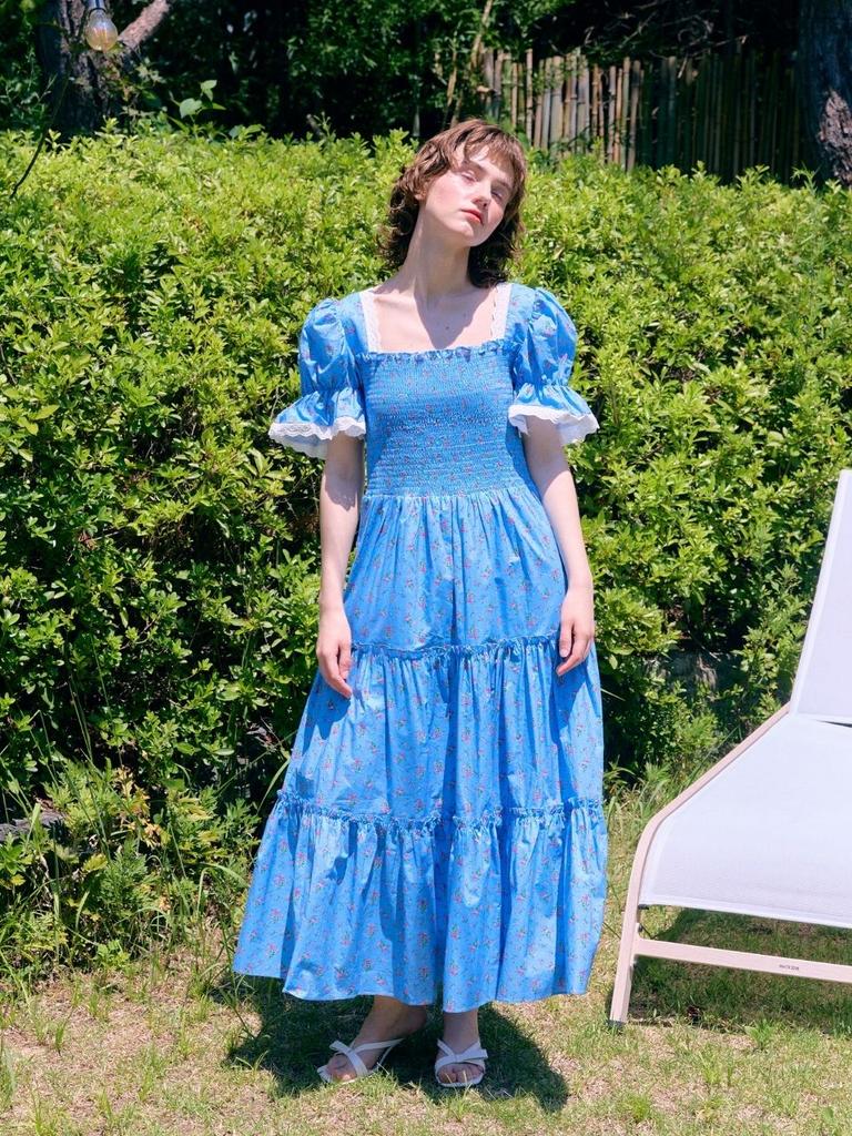 FABRICSEOUL Bouquet Smoke Cancan Dress