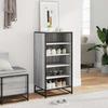 VidaXL Étagère à chaussures sonoma gris 48x38x97,5cm bois d'ingénierie, rangement de chaussures, armoire de rangement de 849207