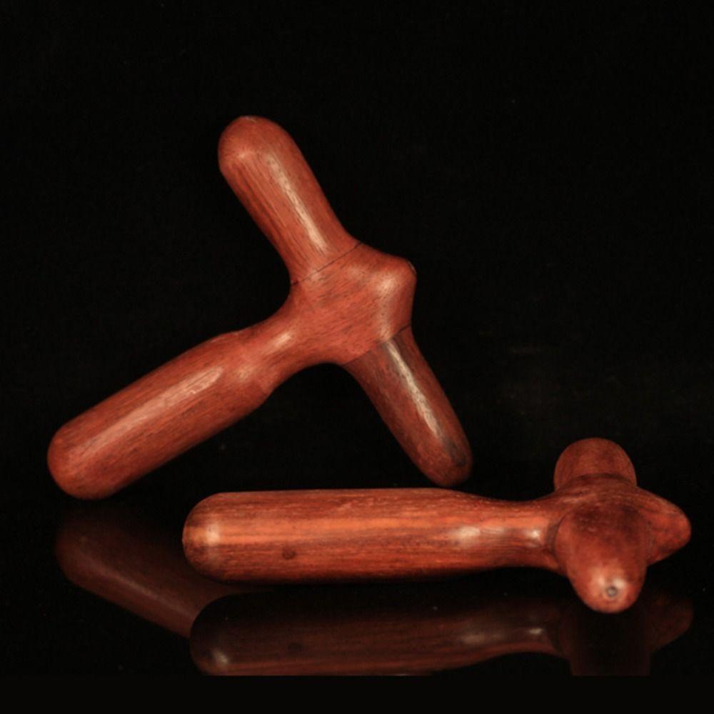 Sandalwood Cross Hammer Trigger Point Acupuncture Acupoint Stick Beauty Tools  Thin Face Chin