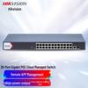Comutator de rețea Gigabit PoE cu 26 de porturi Hikvision, priză CN (adaptor inclus)