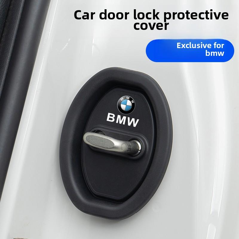 Premium Silicone Car Door Lock Latches Protector Pads Shock Absorbing Anti-Shake Buffer Cushion For BMW Car Interior Decor Acces