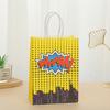 StoBag, Superhero Reusable Kraft Paper Gift Bags, Boom pattern, for birthday, party supplies, children's candy package, 12/30pcs
