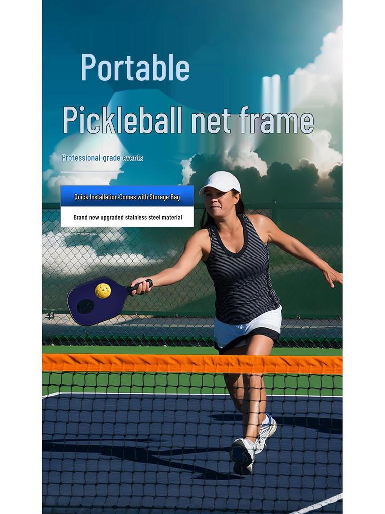 Portable Lightweight Pickleball Net Stand for Indoor/Outdoor Use, Easy Assembly