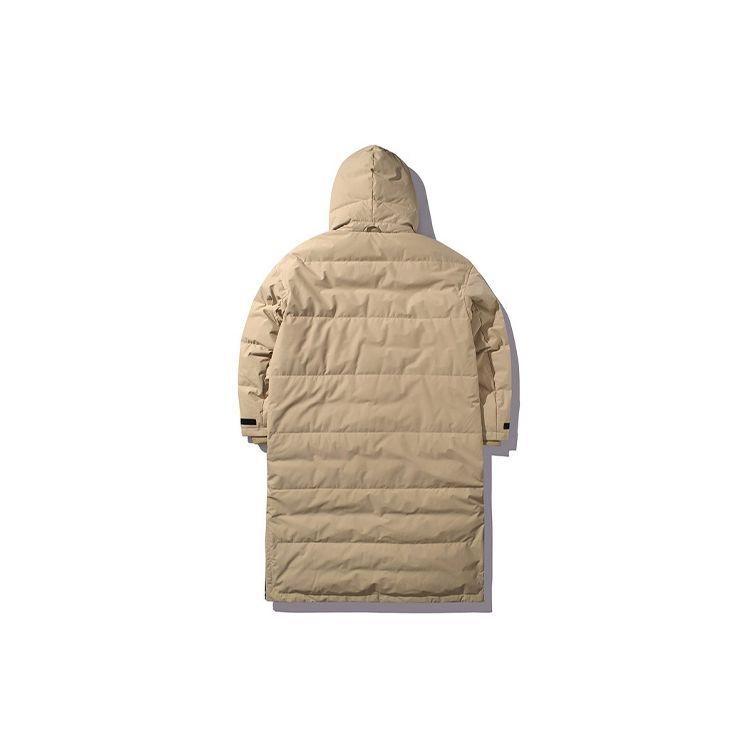 Li Ning Long Hooded Warm Loose Two-Piece Down Jacket Men Outerwear Fragrant-Apricot AEAP007-4