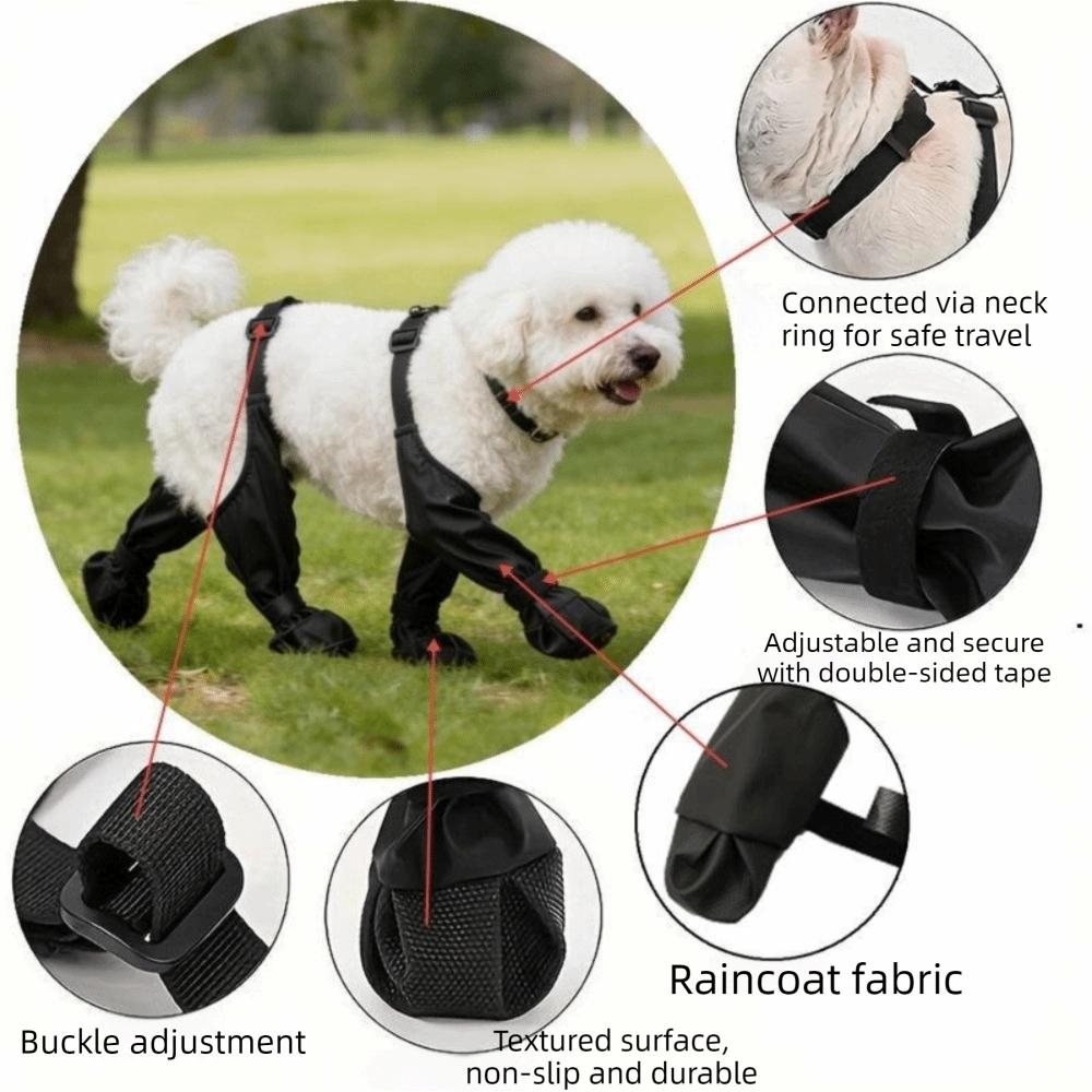 Non-Slip Pet Shoe Covers Adjustable Outdoor Dog Shoes Dog Booties Dog Rain Shoes Outdoor Walking
